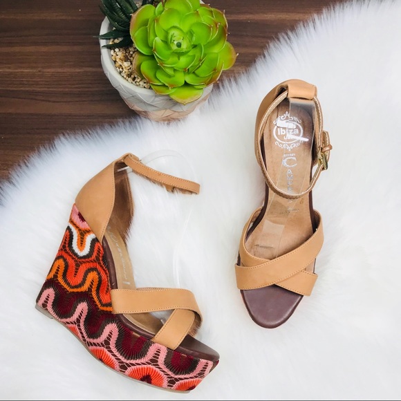Jeffrey Campbell Shoes - Jeffrey Campbell crochet tan wedges